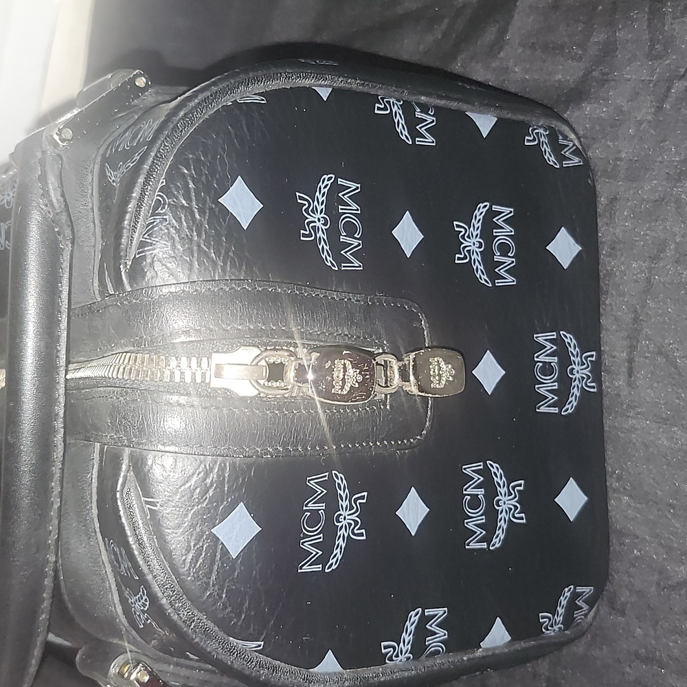 MCM Visetos Black Boston Bag - Picture 5 of 15